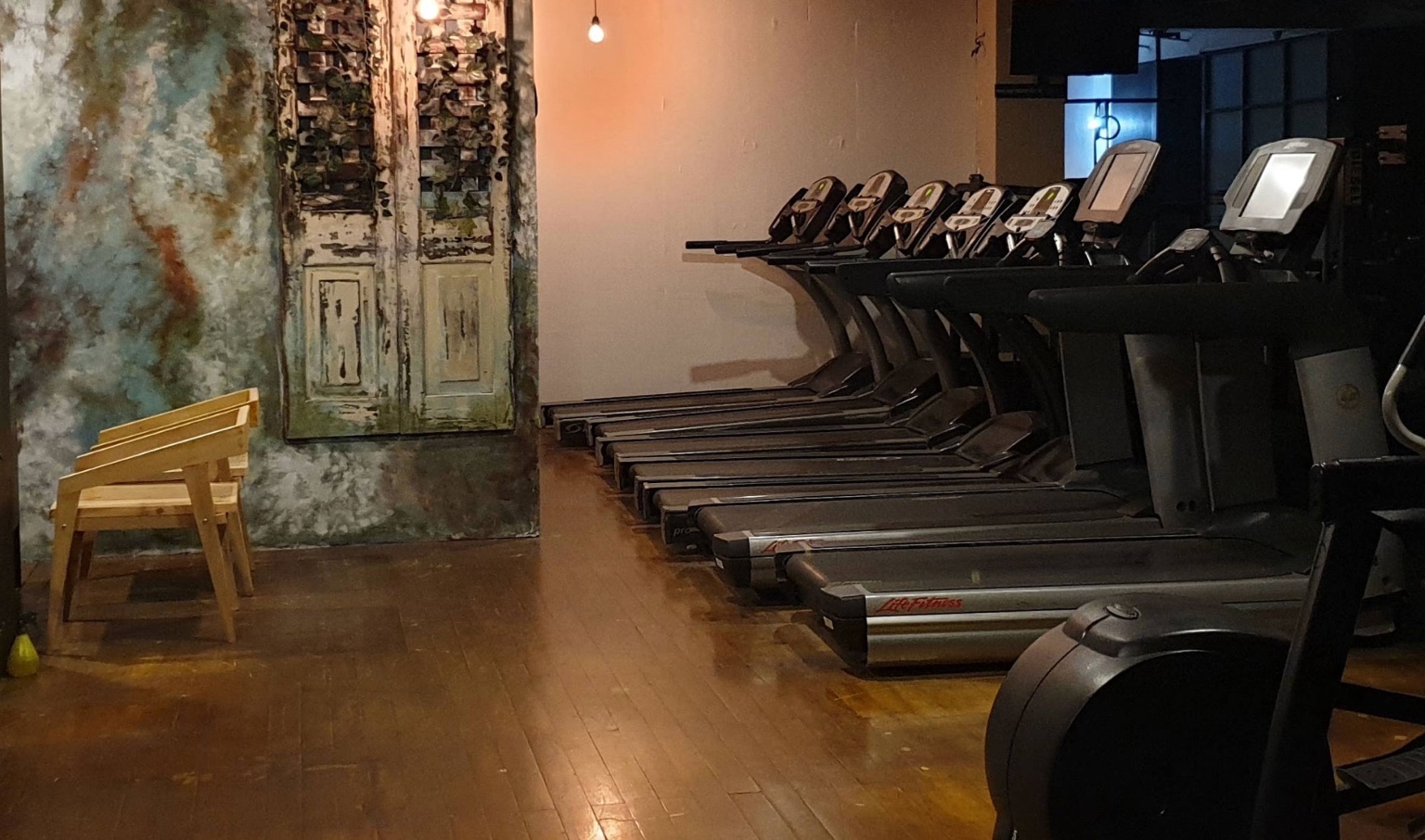 Cardio treadmill area at BBK Gym